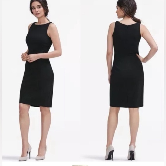 MM Lafleur Dresses & Skirts - MM Lafleur Lydia Twist Strap Heather Gray Ponte Knit Sleeveless Sheath Dress +2